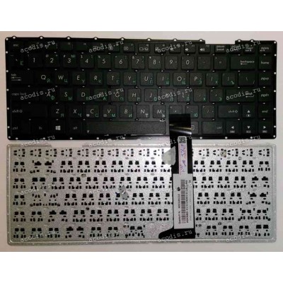 Keyboard Asus F401, F401A, F401U, X401, X401A, X401U VivoBook (p/n: 0KNB0-4100RU00) (Black/Matte/RUO) чёрная матовая русифицированная