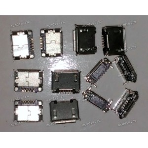 MicroUSB Jack Type B 5 pin SMD (#8444)