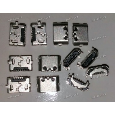 MicroUSB Jack Type B 5 pin SMD (#8445)