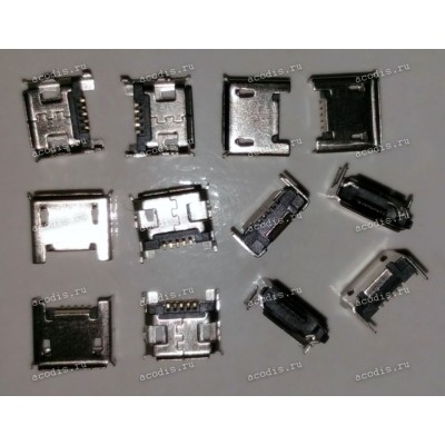 MicroUSB Jack Type B 5 pin SMD (#8449)