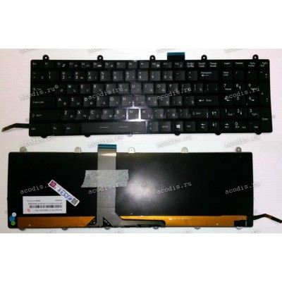 Keyboard MSI GE60, GT60, GX60, GE70, GT70, GX70 с подсветкой (p/n: S1N-3ERU2J1-SA0, V139922AK1) (Black/LED/Matte/RUO) чёрная матовая с подсветкой русифицированная