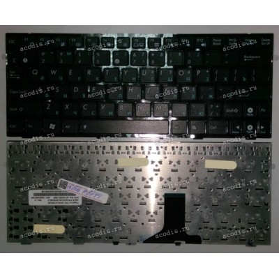 Keyboard Asus eeePC 1001HA, 1005HA, 1008HA (Black/Matte/RUO, 04GOA192KRU10-2, 04GOA192KRU10-3) чёрная матовая русифицированная