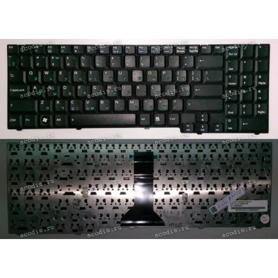 Keyboard Asus F7, F7F, M51 (Black/Matte/RUO) чёрная матовая русифицированная