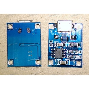 ЗУ АКБ Li-Pol 3,7-4,25V из 5V MicroUSB 1A (TP4056)