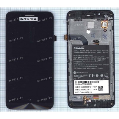 5.0 inch ASUS ZC500TG (ZenFone Go) (LCD+тач) черный с рамкой 1280x720 LED  разбор / оригинал