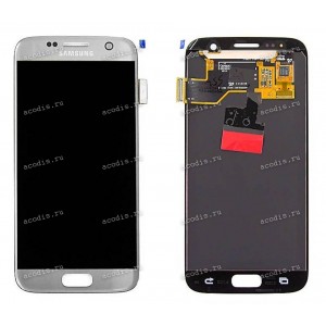 5.5 inch Samsung Galaxy S7 Edge SM-G935FD (LCD+тач) titan-silver 2560х1440 LED  NEW / original