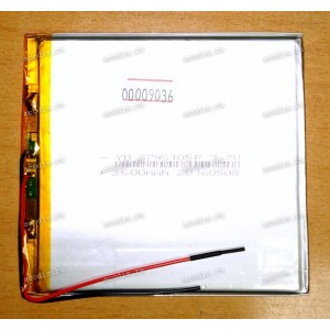 АКБ Li-Pol 3,7V 4000mAh 105x95x3,7 mm с контроллером 2 pin (YD 3795105P) new