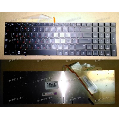 Keyboard Samsung NP-RF710, NP-RF711 с подсветкой (p/n: BA59-03070D) (Black/Matte/RUO) чёрная матовая руси