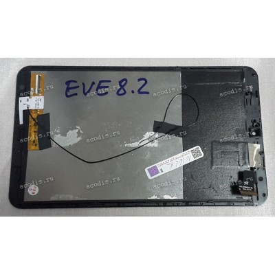 8.0 inch Digma Eve 8.2 (LCD+тач) черный с рамкой 1280x800 LED  разбор