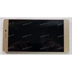5.5 inch Digma S502F 3G VOX (LCD+тач) золотой с рамкой 1280x720 LED  разбор / оригинал