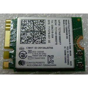 WLAN mini PCI-E MHF4 card NGFF Intel 7260NGW AN (p/n: 145866321) Antenna connector MHF4