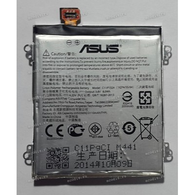 АКБ Asus ZenFone 5 A500, A500CG, A500G, A500KL, A501, A501CG, T00J (3,85V 2110mAh 7,8Wh) (Prod. C11P1324, 0B200-00850100) original разбор