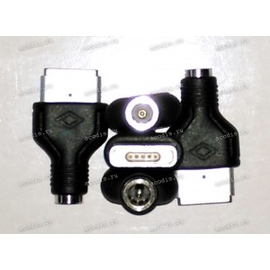 Переходник DC Plug Apple MagSafe 2 "T" из Asus, Fujitsu, Lenovo/IBM, RoverBook, Toshiba std 5,5 / 2,5 мм 2 pin