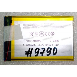 АКБ Li-Pol 3,7V 1900mAh 89x58x3,1 mm с контроллером 2 pin (AUX315889PL), разбор CYBFT1S-BK, CYBFT1F-BK Bookeen CyBook Muse Essential & FrontLight