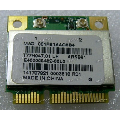WLAN Half Mini PCI-E U.FL Atheros AR5B91 802.11b/g/n (p/n: 1-417-979-11) Antenna connector U.FL