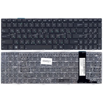 Keyboard Asus G771, N56, N56D, N56J, N56V, N76, N76V, N76Y, Q550, Q550L, R500V, R505, S550C, U500V, U500VZ (p/n: 0KN0-QX1RU13, 9Z.N8BBU.M0R, 0KN0-M32RU23, 0KNB0-6621RU00, 9Z.N8BBU.K0R) (Black/Matte/RUO) чёрная матовая русифицированная