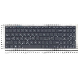 Keyboard Asus G771, N56, N56D, N56J, N56V, N76, N76V, N76Y, Q550, Q550L, R500V, R505, S550C, U500V, U500VZ (p/n: 0KN0-QX1RU13, 9Z.N8BBU.M0R, 0KN0-M32RU23, 0KNB0-6621RU00, 9Z.N8BBU.K0R) (Black/Matte/RUO) чёрная матовая русифицированная