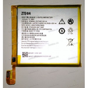 АКБ ZTE Blade V2 Lite A450, Z970 ZMAX, MTS Smart Run 4G (3,8v, 3400mAh, 12,9Wh) Li3834T43P6h726452 оригинальный с разбора