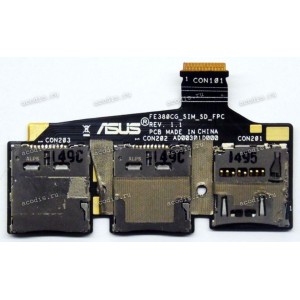 SIM + SD board Asus FonePad 8 FE380CG, FE8030CX, K016 (T64208S1, AD00301D000) FE380CG_SIM_SD_FPC REV. 1.1 SUB Assembly board