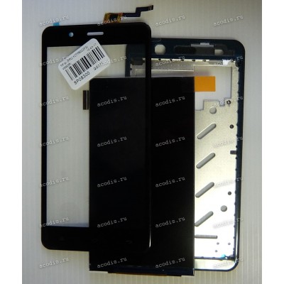 5.0 inch Digma S507 4G VOX (LCD+тач+рамка раздельно) черный 1280x720 LED  разбор