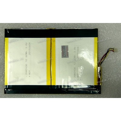 АКБ Li-Pol 3,7V 6800mAh 2*108x80x2,9 mm с контроллером 5 pin (2980108*2), (Wexler i10/i10+)