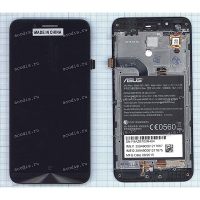 5.0 inch ASUS ZC500TG (ZenFone Go) (LCD+тач) черный с рамкой 1280x720 LED  Б / У