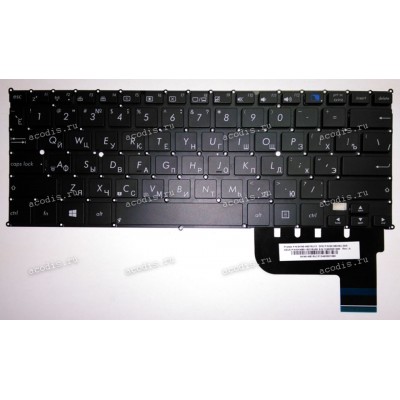 Keyboard Asus Taichi 21, X201E (0KNB0-1621RU00, NSK-UR30R) (Black/Matte/RUO) чёрная матовая русифицированная