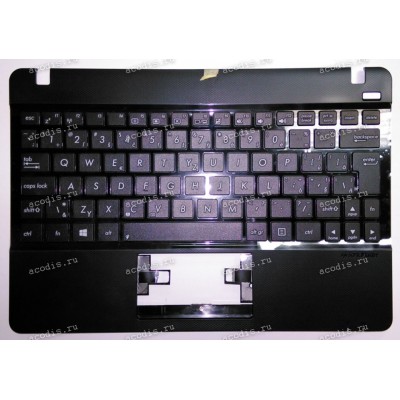 Keyboard Asus X102BA-1B + topcase (0KNB0-0106SK00, 90NB0362-R31SK0) (Black-Black/Matte/SK) черная