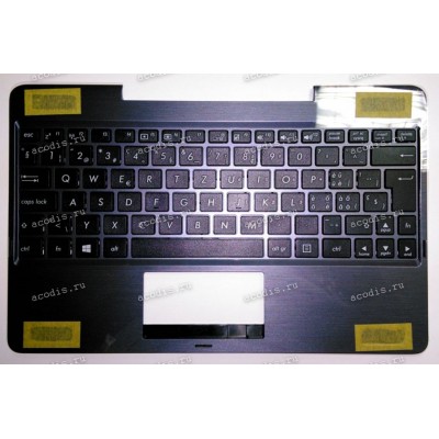 Keyboard Asus T100TA-1K + topcase (0KNB0-0107SF00, 90NB0451-R30202) (Black-Black/Matte/SF) черная
