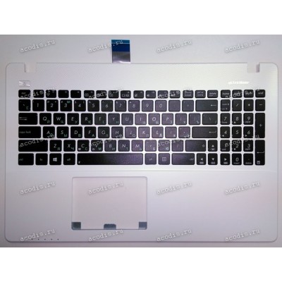 Keyboard Asus X550LB-3G + topcase (0KNB0-610ARU00, 90NB02G3-R31RU0) (Black-White/Matte/RUO) черная русиф