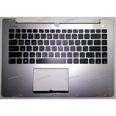Keyboard Asus S400CA-1A + topcase (90NB0051-R31RU0) (Black-Silver/Matte/RUO) чёрная матовая русифицирован