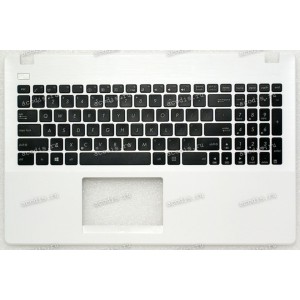 Keyboard Asus X551MA-3G + topcase (0KNB0-610EUS00, 90NB0482-R30280) (Black-White/Matte/US) черная матовая