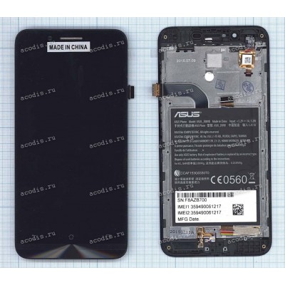 5.0 inch ASUS ZC500TG (ZenFone Go) (LCD+тач) черный с рамкой 1280x720 LED  некондиция / засвет