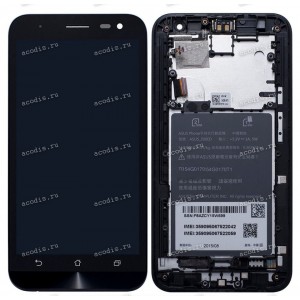5.0 inch ASUS ZE500KL (ZenFone 2 Lazer) (LCD+тач) черный с рамкой 1280x720 LED  разбор / оригинал