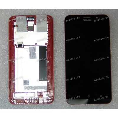 5.5 inch ASUS ZE551ML (ZenFone 2) (LCD+тач) черный с красной рамкой 1920x1080 LED  разбор / оригинал