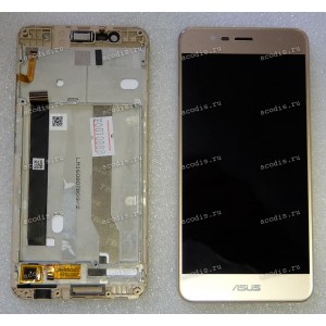 5.2 inch ASUS ZC520TL (ZenFone 3 Max) (LCD+тач) золотой с рамкой 1280x720 LED  разбор / оригинал