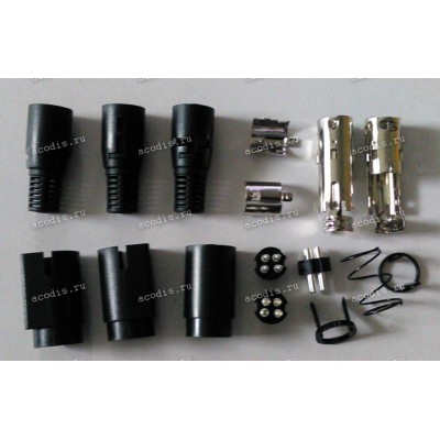 DC Jack= Kycon Mini-DIN 4 pin Snap and Lock DC Power Connector KPP-4P, KPPX-4P male