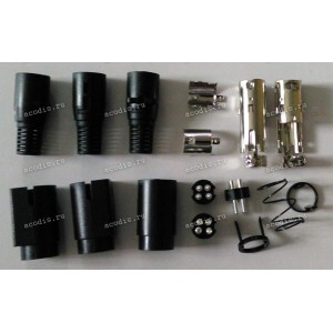 DC Jack= Kycon Mini-DIN 4 pin Snap and Lock DC Power Connector KPP-4P, KPPX-4P male