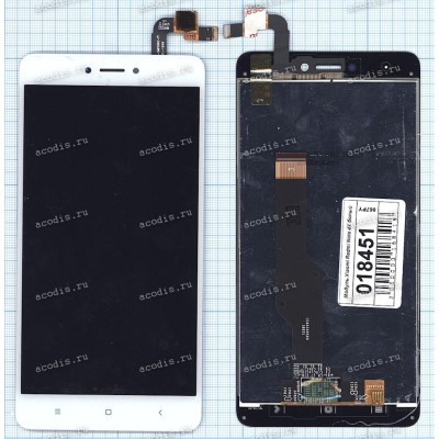 5.5 inch Xiaomi Redmi Note 4x (LCD+тач) oem белый 1920x1080 LED  NEW