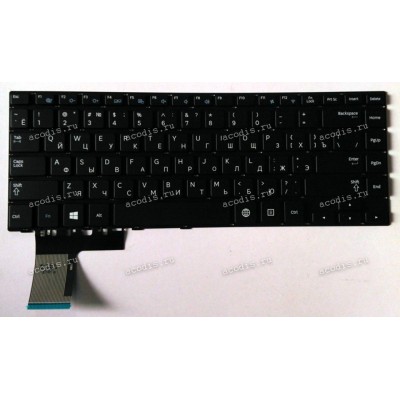 Keyboard Samsung NP370R4E, NP370R4V, NP450R4E, NP450R4V, NP470R4E, NP470R4V (p/n: BA59-03675C) (Black/Matte/RUO) чёрная матовая русифицированная