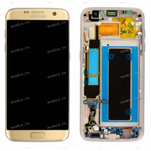 5.5 inch Samsung Galaxy S7 Edge SM-G935FD (LCD+тач) золотой 2560х1440 LED  NEW / original