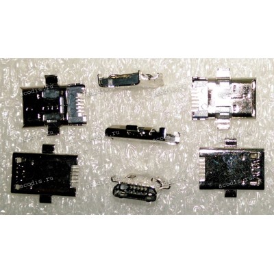 MicroUSB Jack Type B 5 pin Asus ZenPad 10 Z300C, Z300CG, Z300CL, ZenPad 8.0 Z380C, Z380KL удлинённый SMD (#11645)