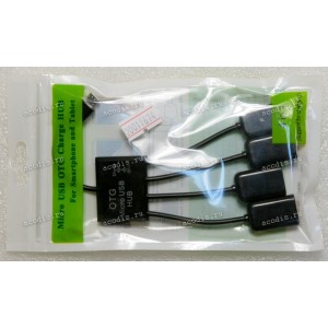 Кабель MicroUSB OTG male (штекер, папа) Charger HUB -> 3 шт * USB type A female (гнездо, мама) + 1 шт * Micro USB female (гнездо, мама) и переключатель I / II