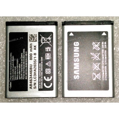 АКБ Samsung B130, B300, B320, B520, C130, C140, C260, C270, C300, D520, D730, E210, E250, E380, E500, E900, E1080, E1120, E1310, E1360, E2530, M150, M200, M310, X150, X160, X200, X210, X300, X500, X510, X520, X530, X630 (GH43-03241A) NEW original
