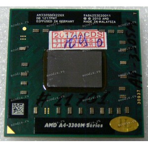 Процессор Socket FS1 AMD A4-3305M (CPU "Llano" (32 nm) + HD 6480G)  AM3305DDX22GX