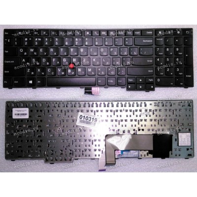 Keyboard Lenovo ThinkPad Edge E545 (Black/Matte/RUO) чёрная матовая PointStick русифицированная