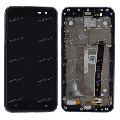 5.2 inch ASUS ZE520KL (ZenFone 3) (LCD+тач) черный с темно-синей рамкой 1920x1080 LED  разбор / оригинал