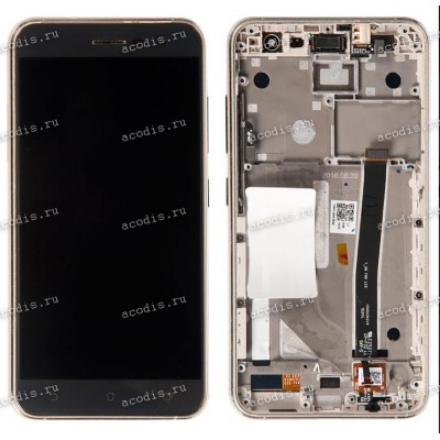 5.2 inch ASUS ZE520KL (ZenFone 3) (LCD+тач) золотой с рамкой 1920x1080 LED  разбор / оригинал