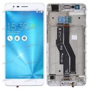 5.5 inch ASUS ZE553KL (ZenFone 3 Zoom) (LCD+тач) белый с рамкой (SALE) 1920x1080 LED  разбор / оригинал