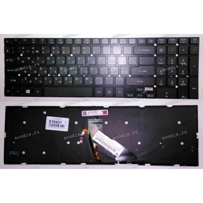 Keyboard Acer Aspire 5755G, 5830T, 5830G, Gateway NV53A, NV55C с подсвет (Black/Matte/LED/RUO) чёрная мат